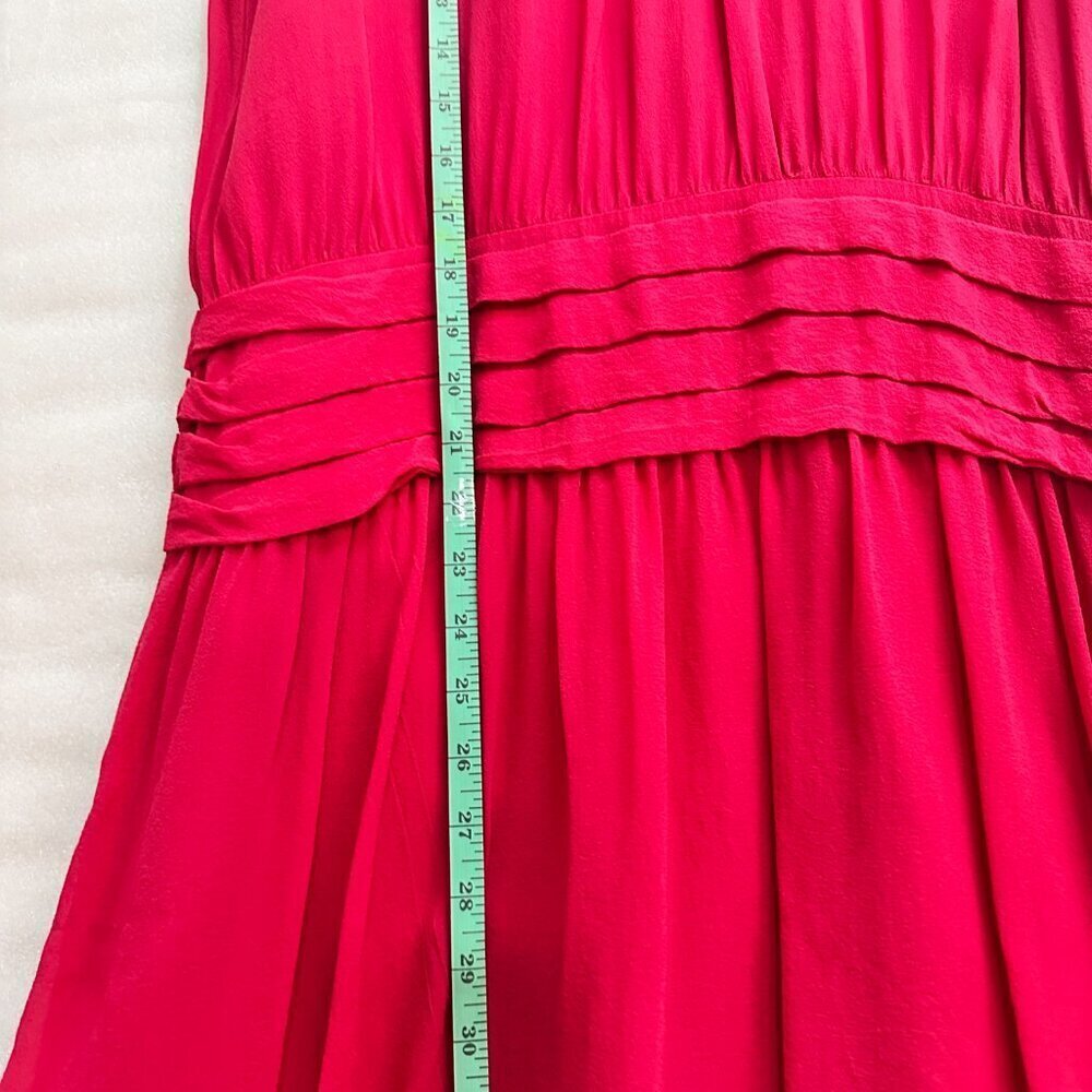3/$30 Zara Woman silk dress in vibrant red, size M - Picture 5 of 7